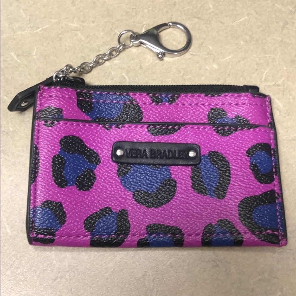 Vera Bradley 💜 Leopard Keychain Wallet